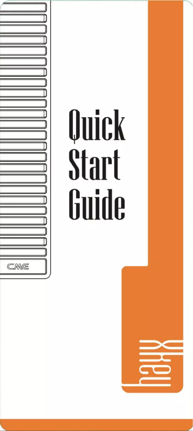 Page 1 of the manual User Manual CME XKey