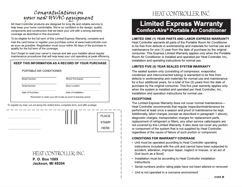 First page image of the manual for PS-101G