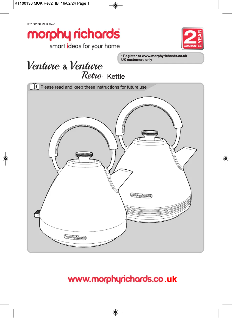 Image de la première page du manuel de l'appareil Venture 100335