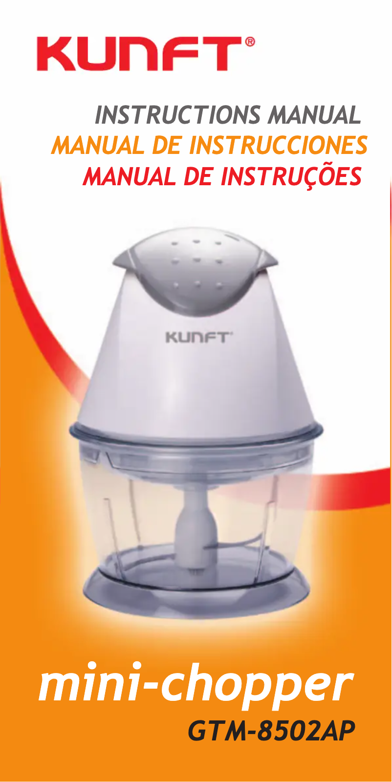 Page 1 de la notice Manuel utilisateur Kunft GTM-8502AP