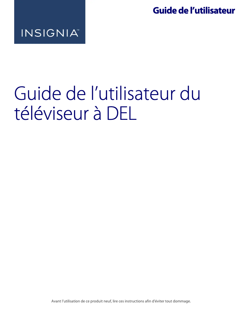 First page image of the manual for NS-50F301NA24