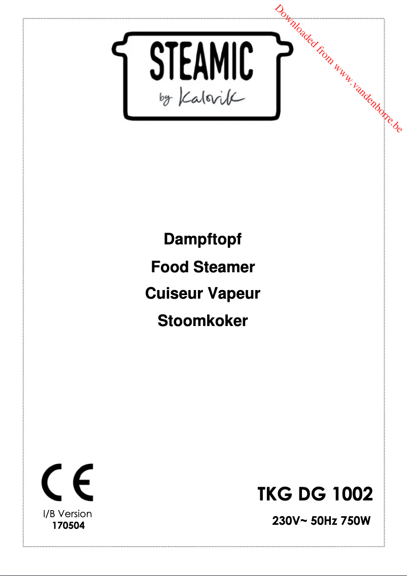 Page 1 of the manual User Manual Kalorik TKG MG 1002 DG