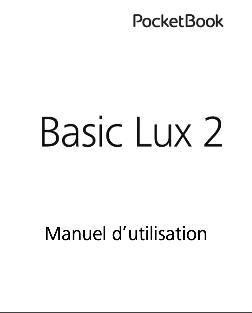 Page 1 of the manual User Manual PocketBook Basic Lux 2