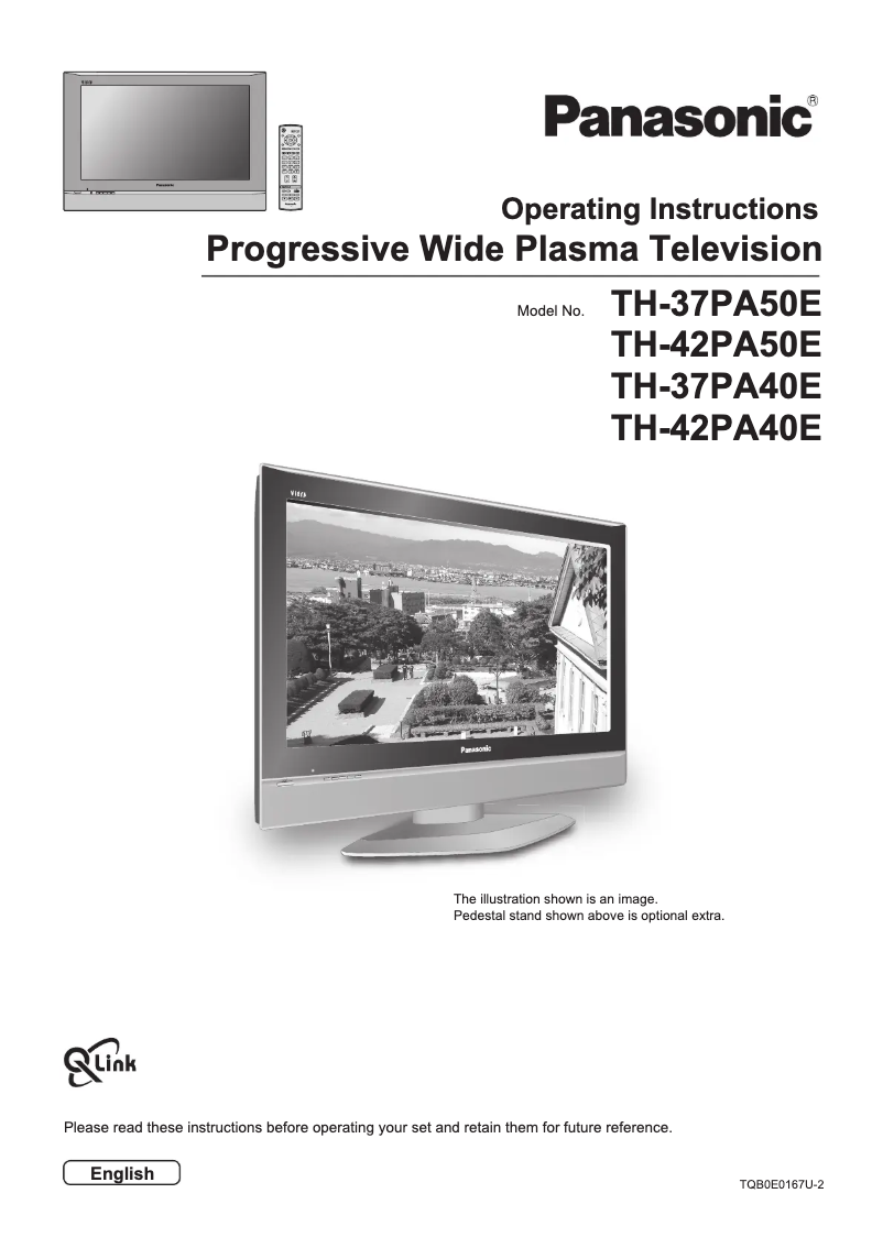 Page 1 of the manual User Manual Panasonic Viera TH-42PA50EY