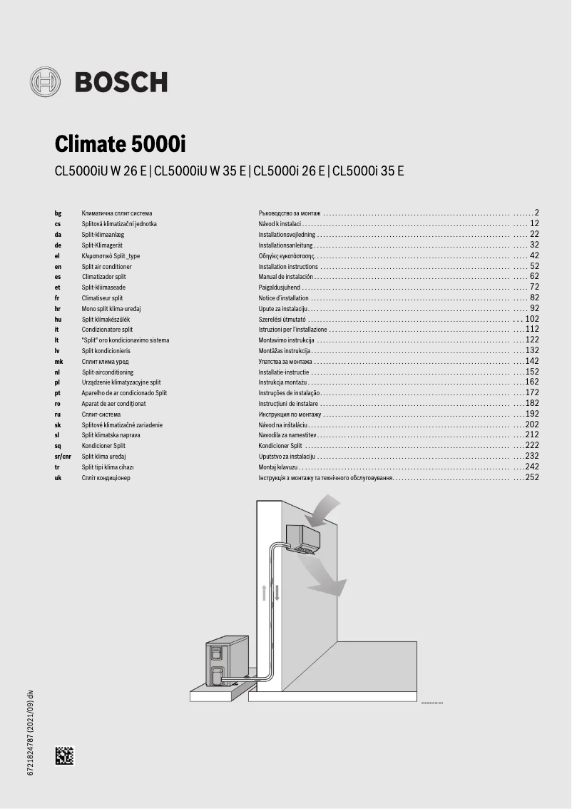 First page image of the manual for Climate 5000i
