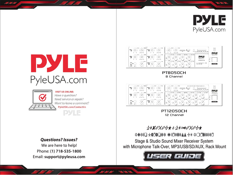 First page image of the manual for PT8050CH