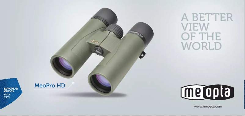 Page 1 of the manual User Manual Meopta MeoPro 10x42 HD