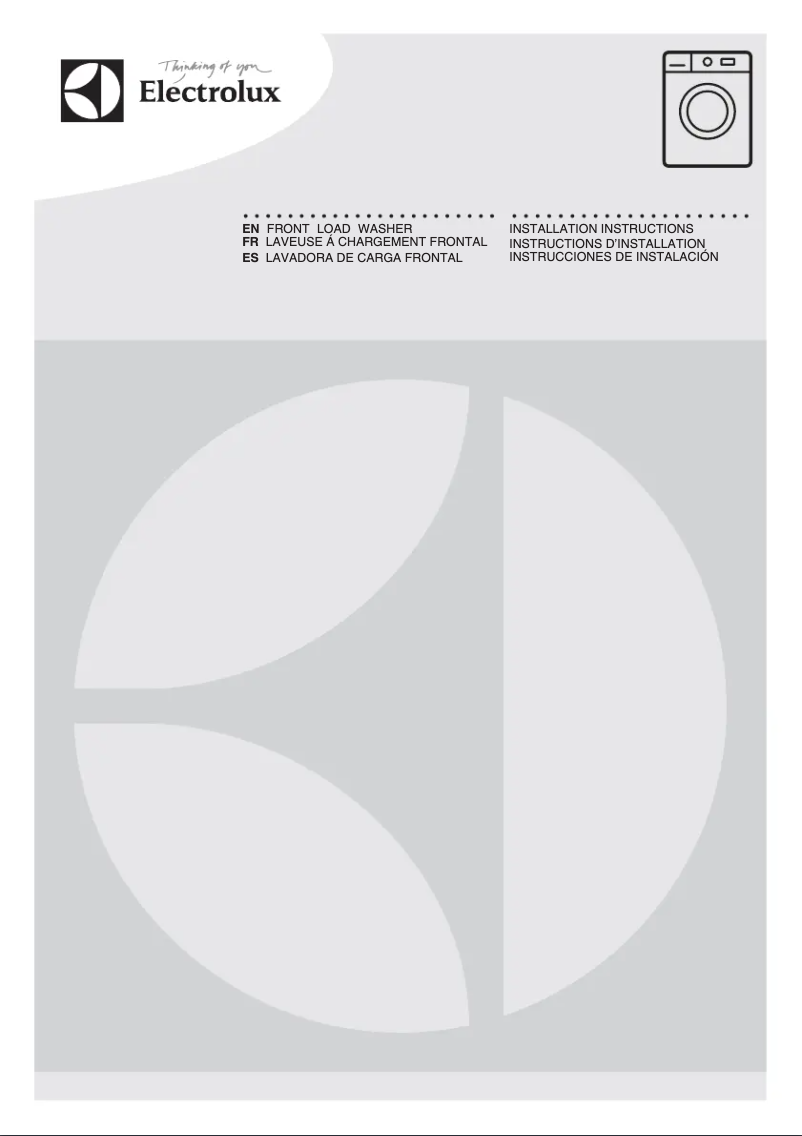 Page 1 of the manual Installation Guide Electrolux EIFLS20QSW