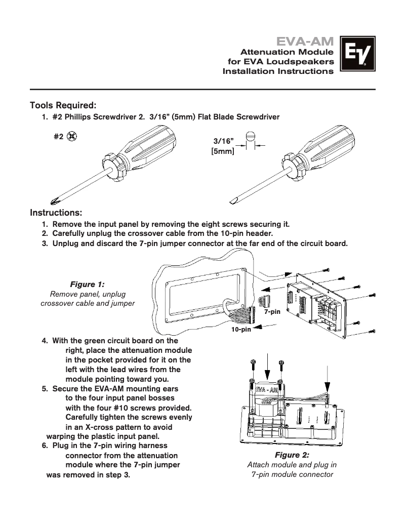 Page 1 of the manual User Manual Electro-Voice EVA-1151D