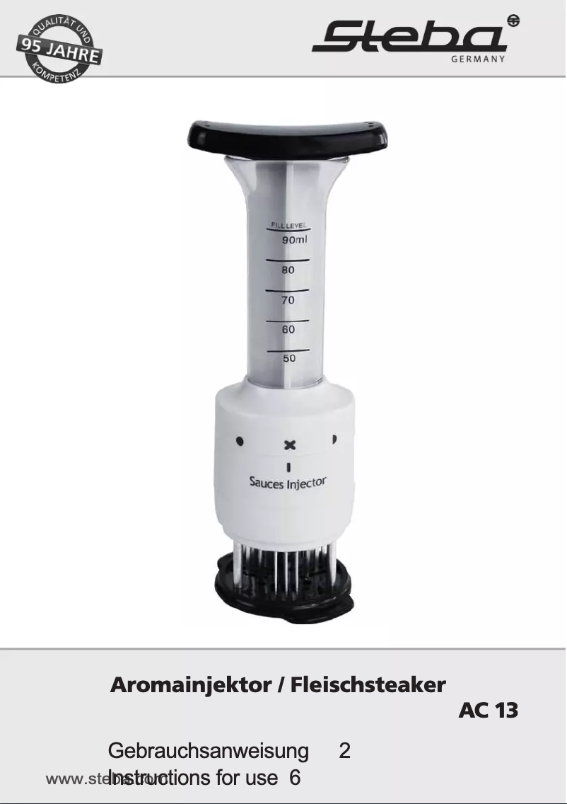 Page 1 of the manual User Manual Steba AC 13