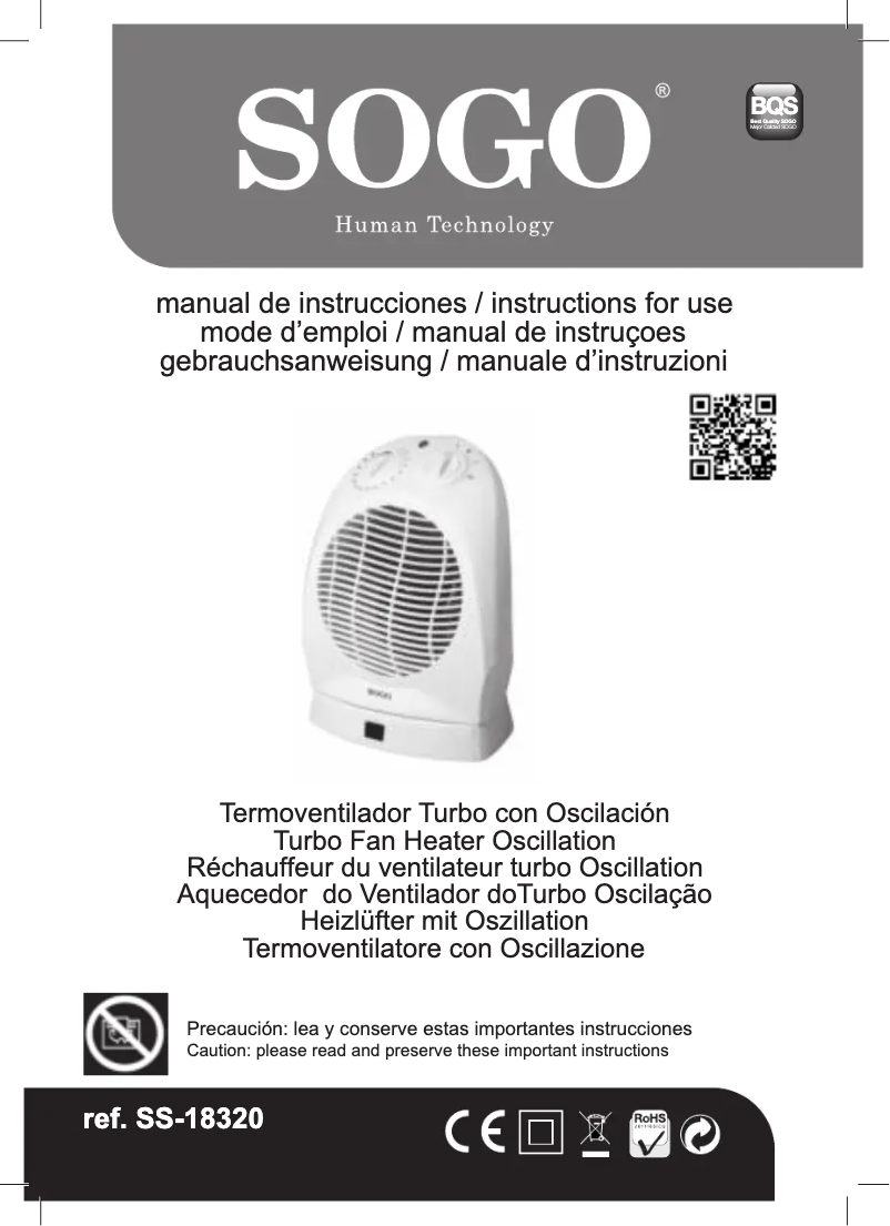 First page image of the manual for SS-18320