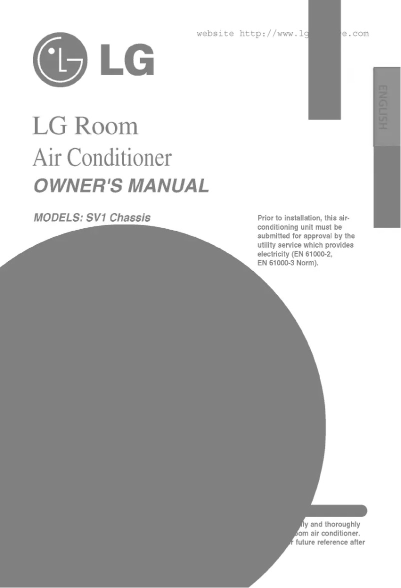 First page image of the manual for LSUC186VML1
