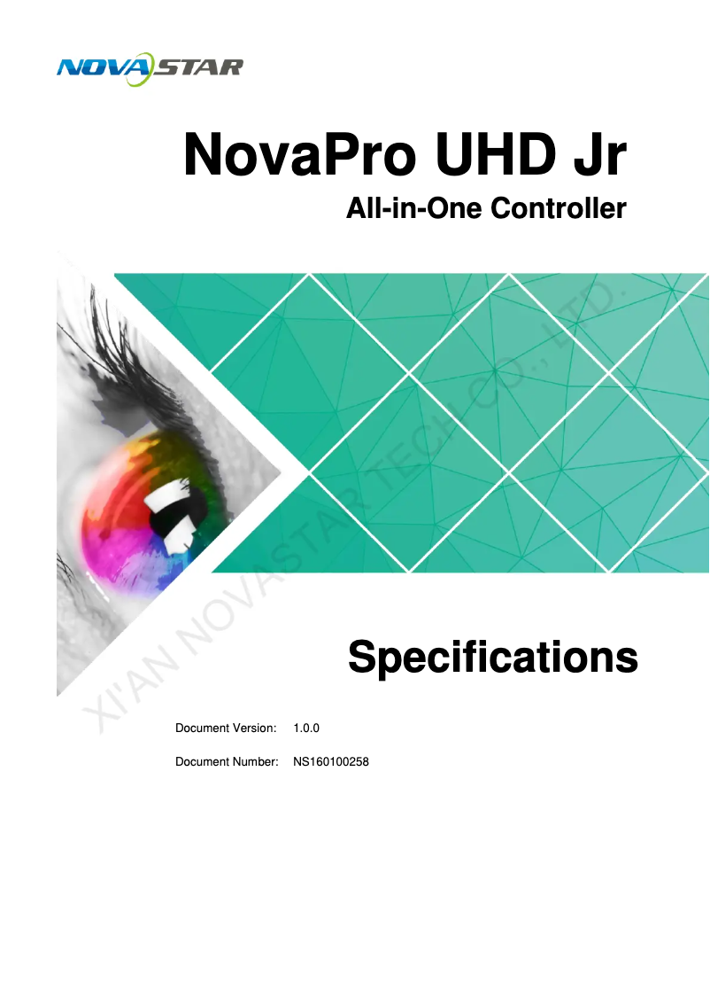 Page 1 of the manual User Manual American DJ NovaPro UHD Jr