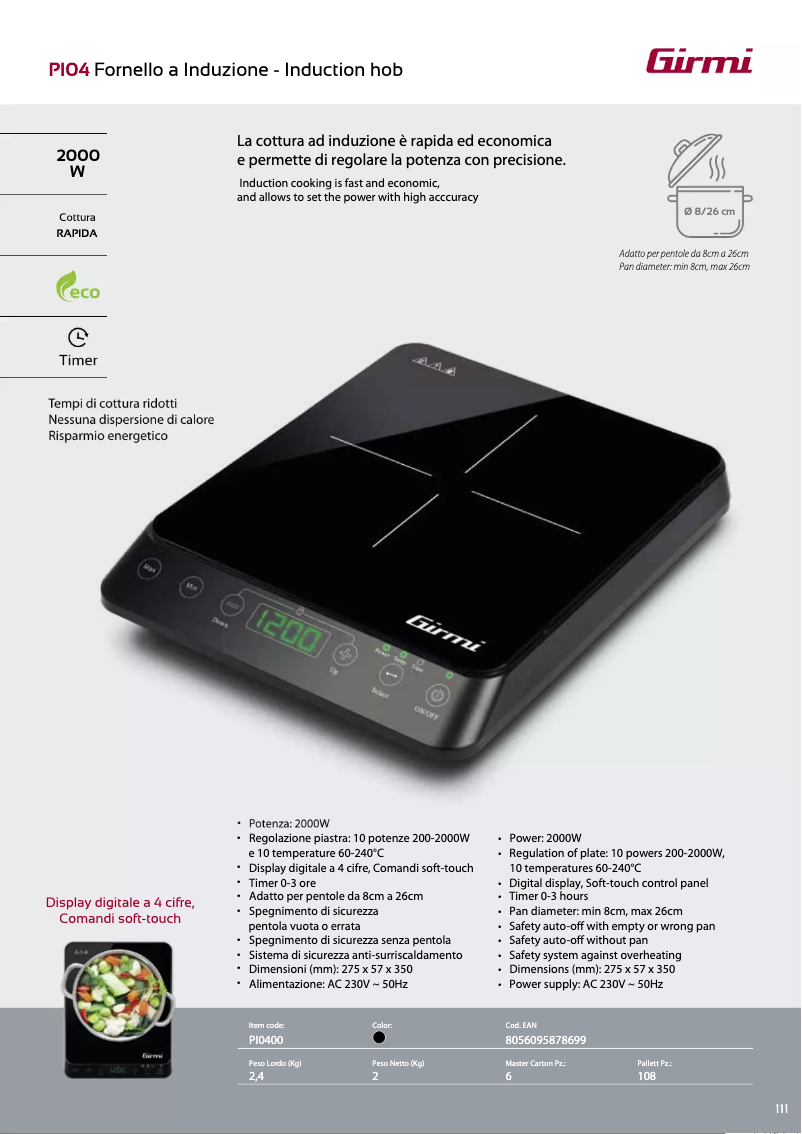 Image de la première page du manuel de l'appareil PI04