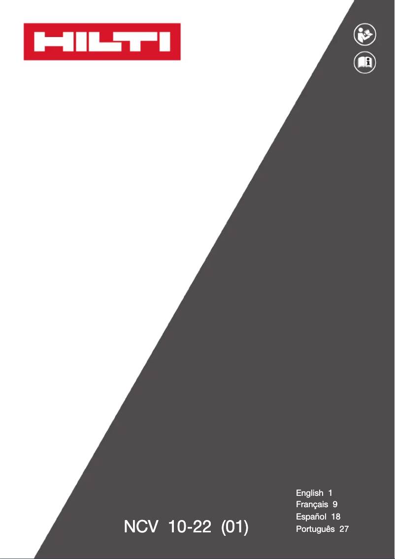 First page image of the manual for NCV 10‑22