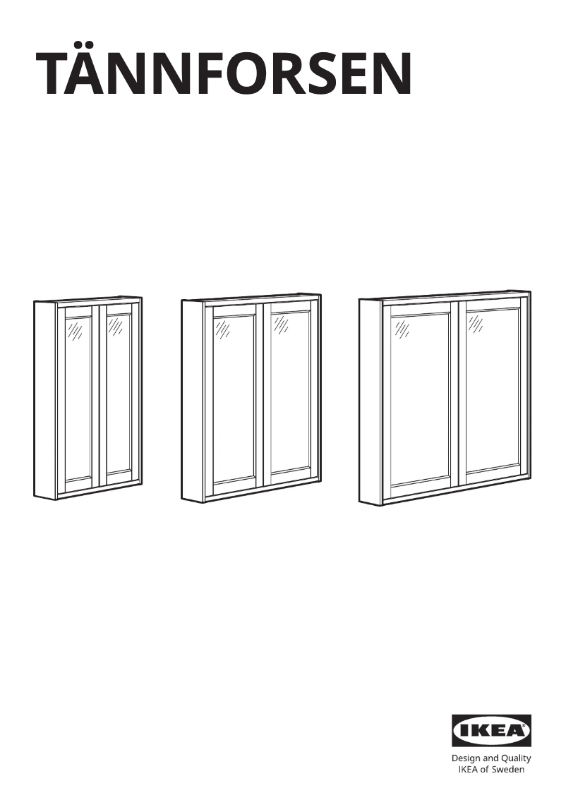 Page 1 of the manual User Manual Ikea TÄNNFORSEN 205.552.54