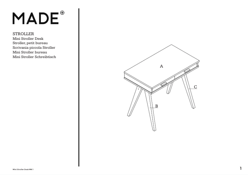 First page image of the manual for Stroller