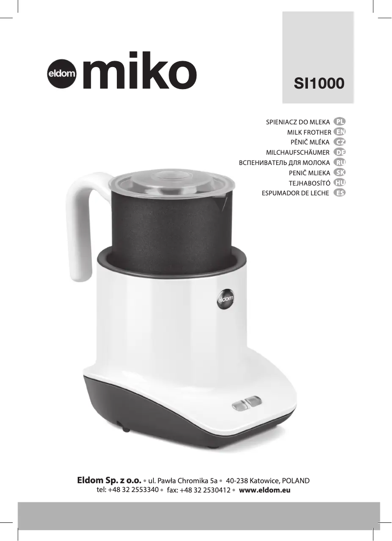 First page image of the manual for Miko SI1000
