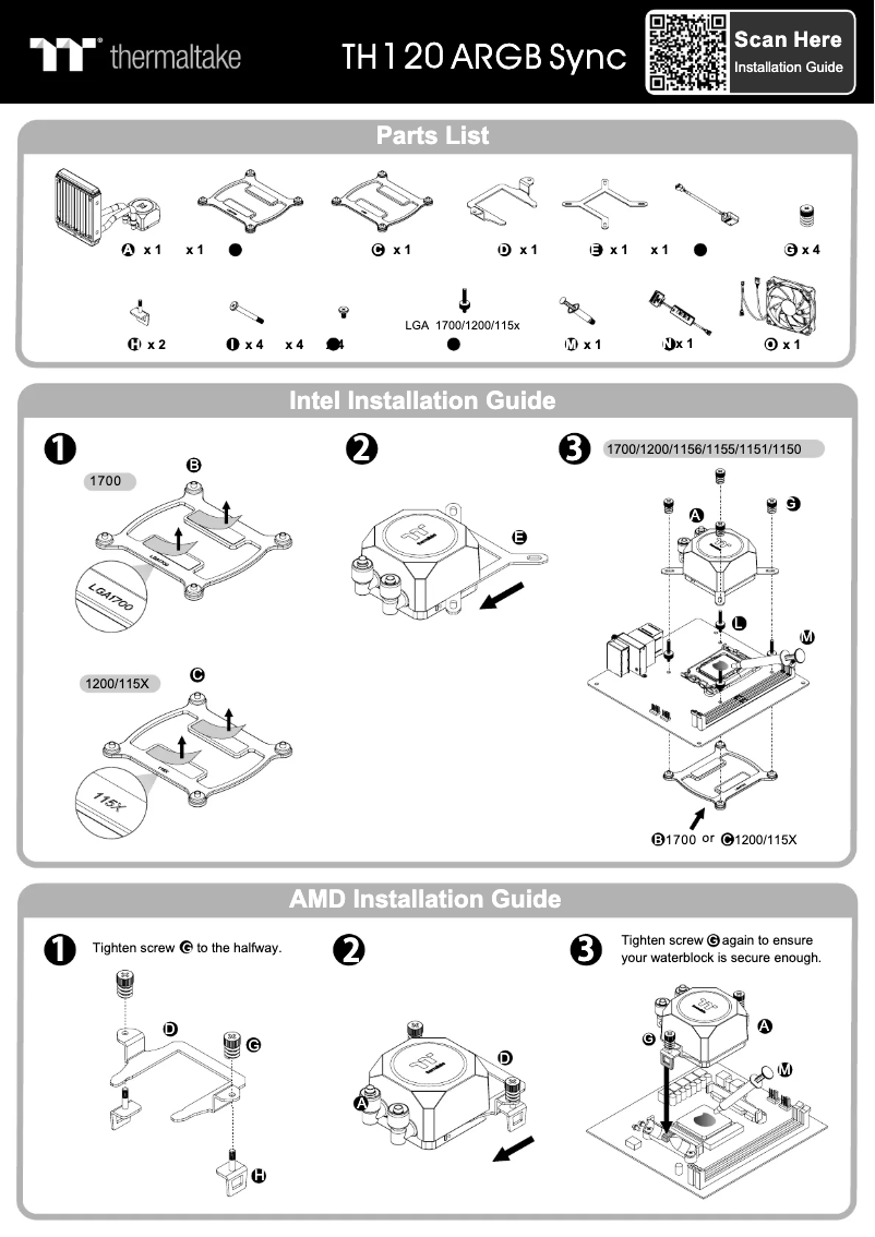 Page 1 of the manual User Manual Thermaltake TH120