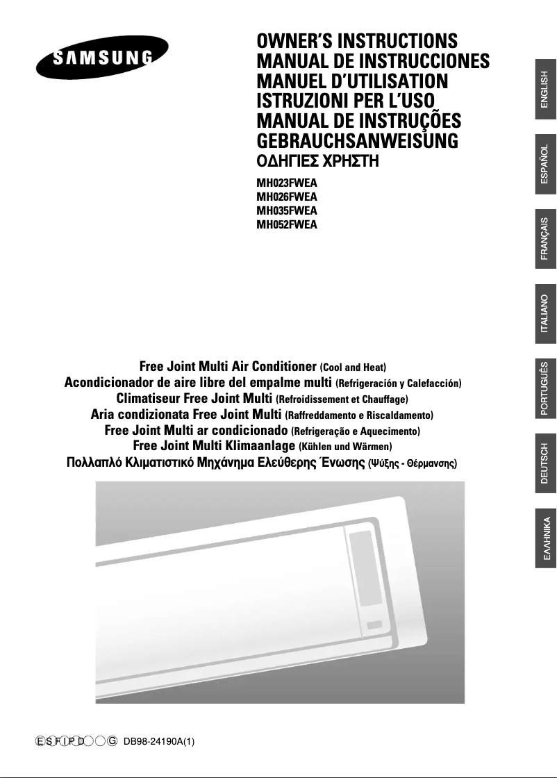 Page 1 of the manual User Manual Samsung MH052FWEA