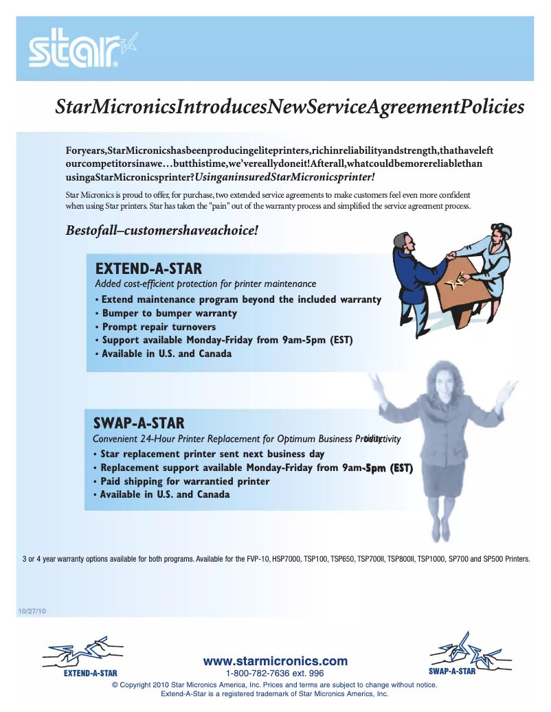 Page 1 of the manual User Manual Star Micronics TSP800 TSP847IIU
