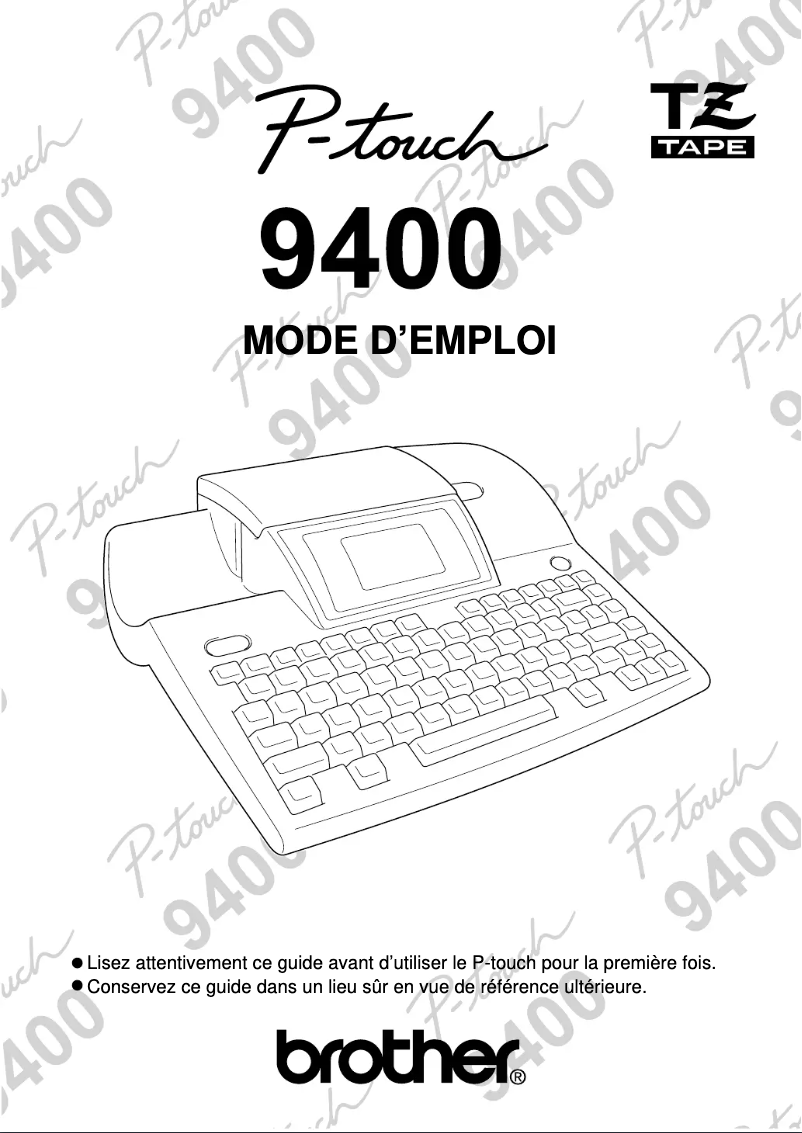 First page image of the manual for P-touch PT-9400