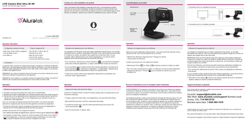 First page image of the manual for AWC2KF