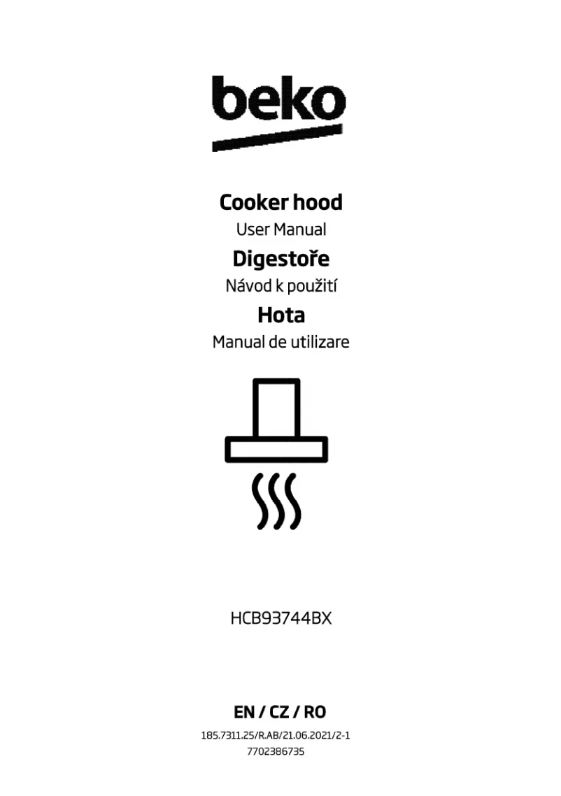 Page 1 of the manual User Manual Beko HCB93744BX