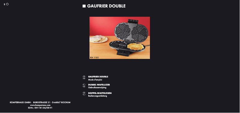 Page 1 of the manual User Manual Bifinett KH 1181