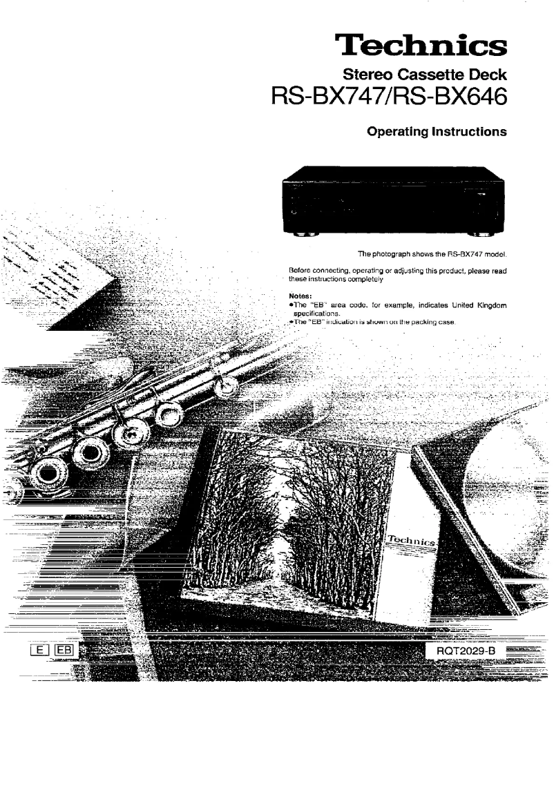 First page image of the manual for RS-BX646