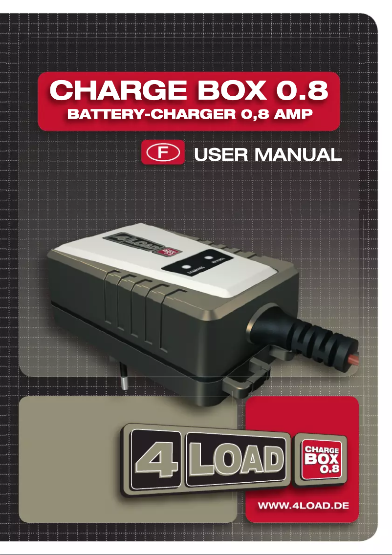 First page image of the manual for 4-load Charge Box 0.8
