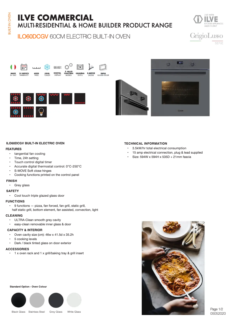 First page image of the manual for ILO60DCGV