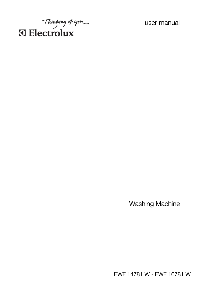 First page image of the manual for EWF16781