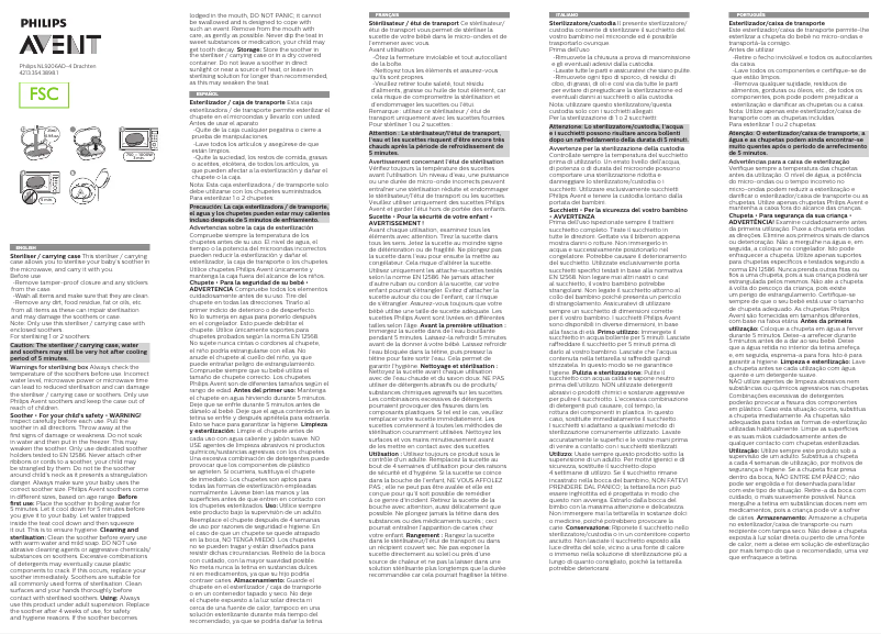 Page 1 of the manual User Manual Philips Avent SCF220
