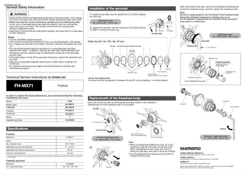 First page image of the manual for FH-MX71