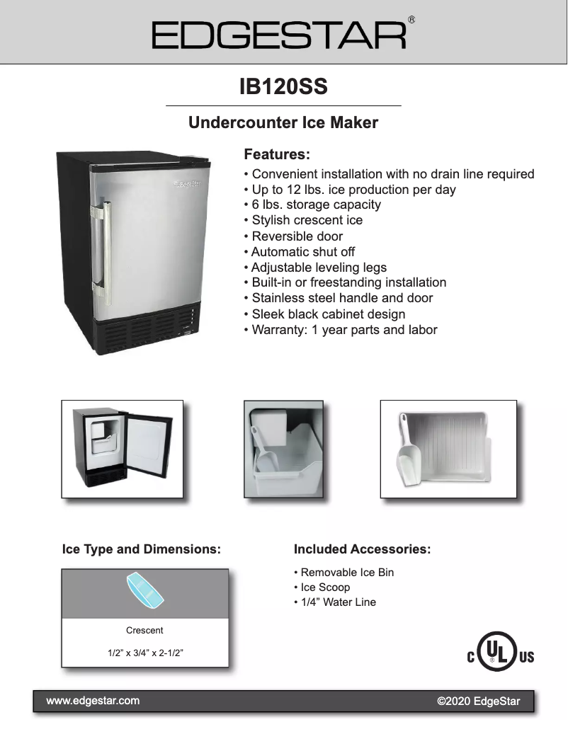 First page image of the manual for IB120