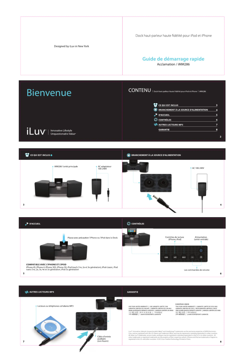 Page 1 of the manual User Manual iLuv iMM286