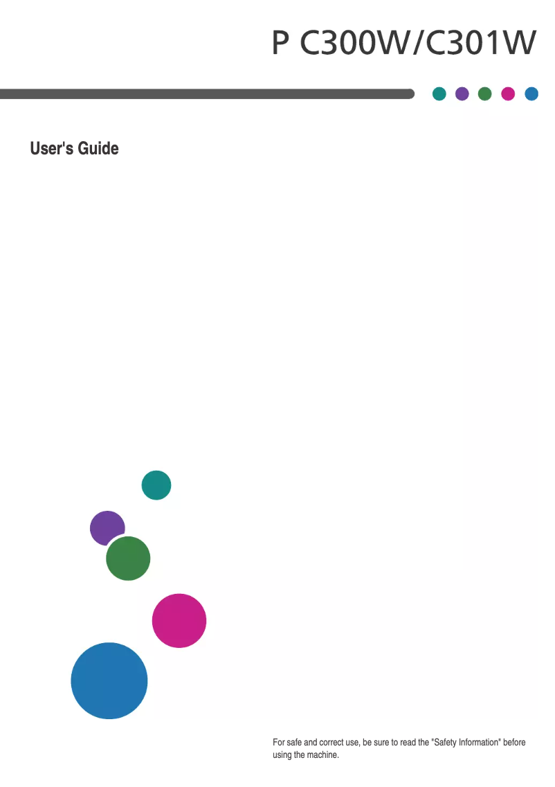 First page image of the manual for P C301W