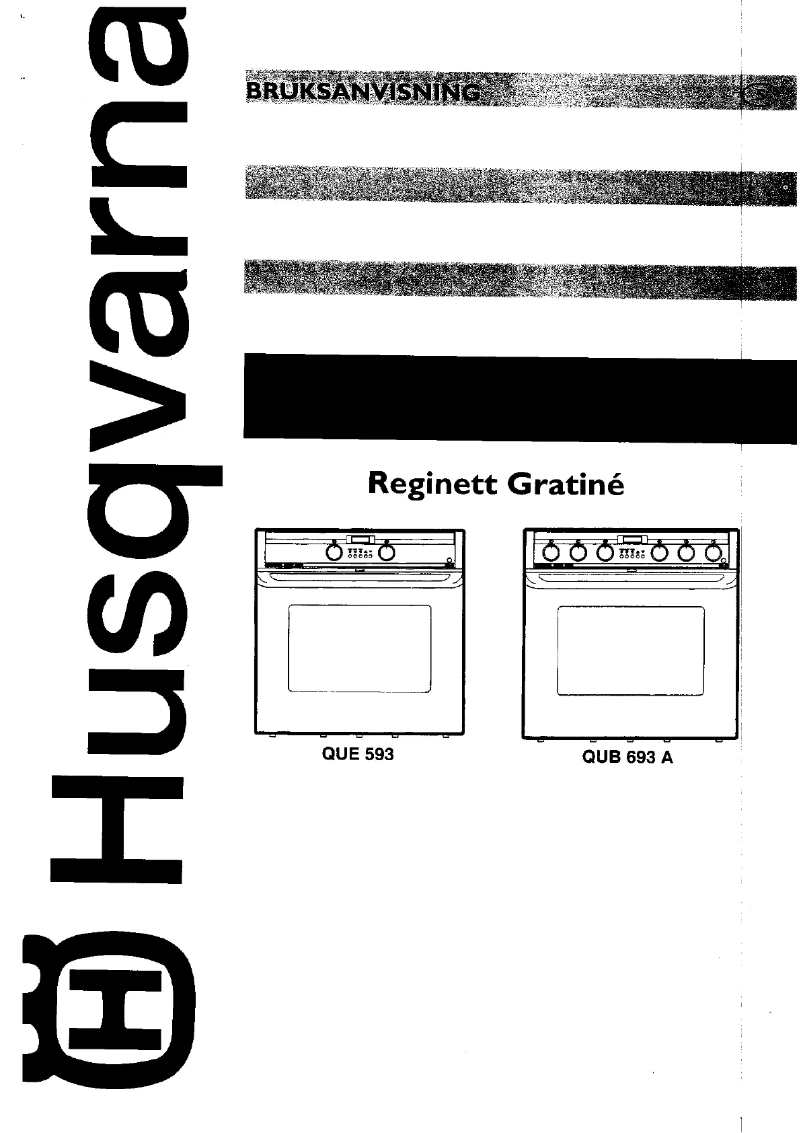 Page 1 of the manual User Manual Husqvarna QUE593-G