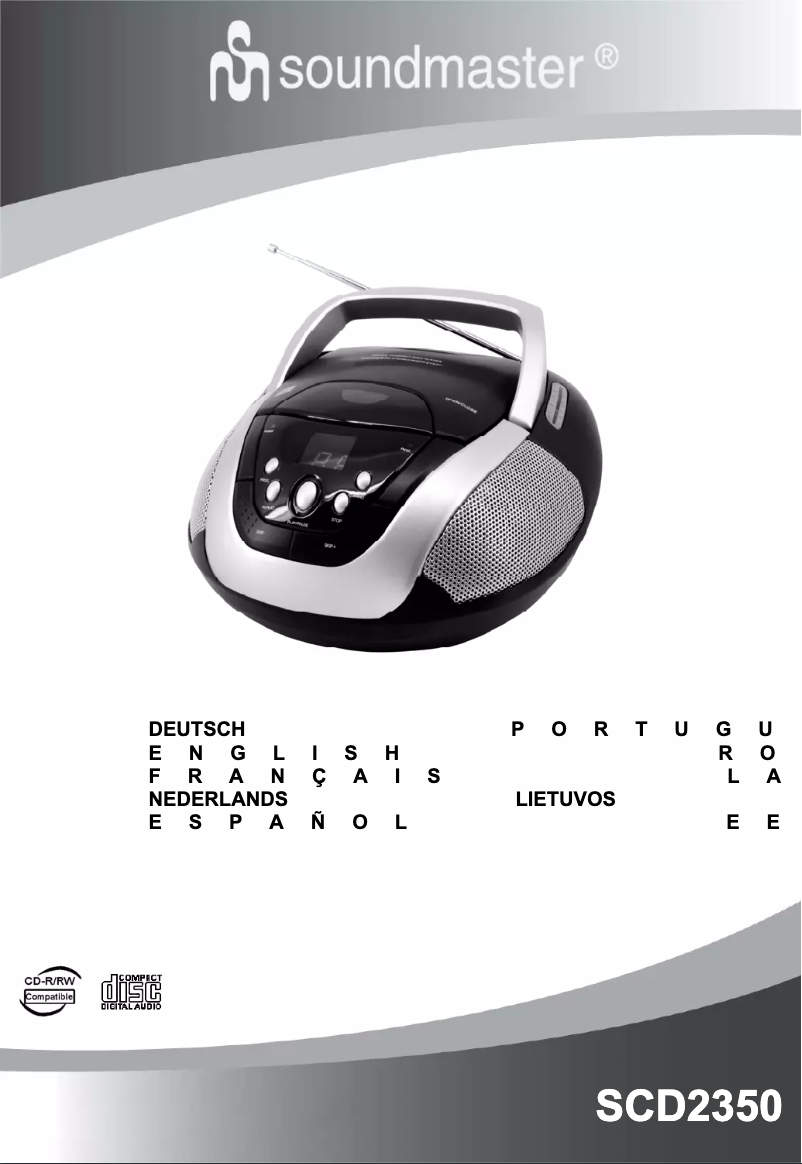 First page image of the manual for SCD2350