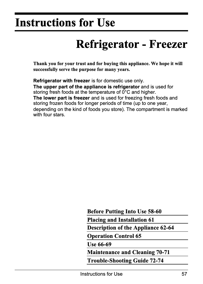 Page 1 of the manual User Manual Smeg CR321A