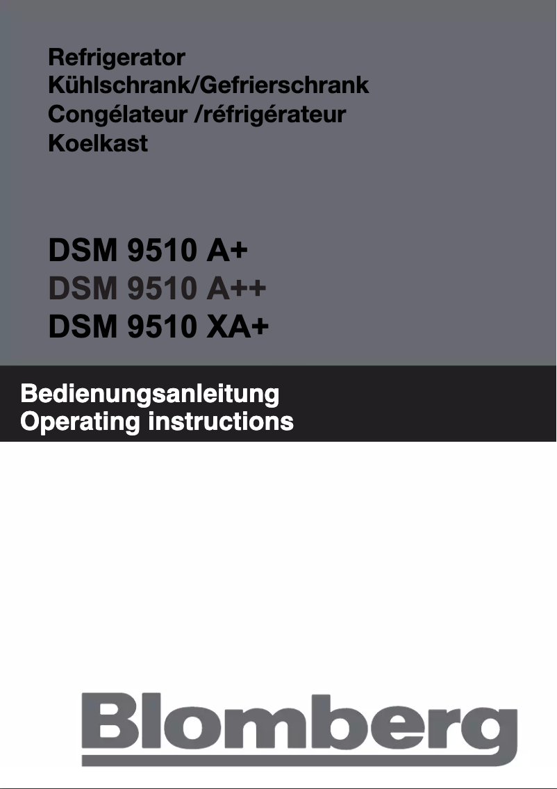First page image of the manual for DSM 9510 XA