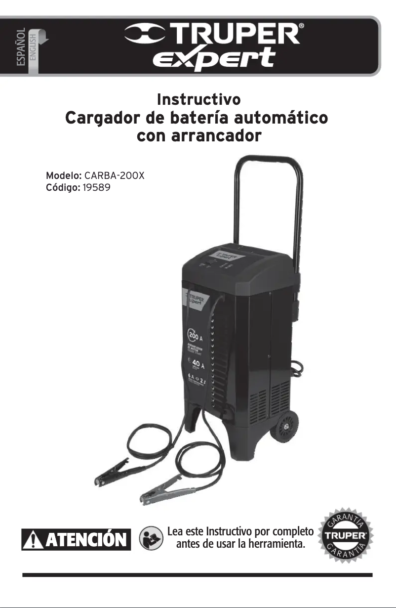 First page image of the manual for CARBA-200X