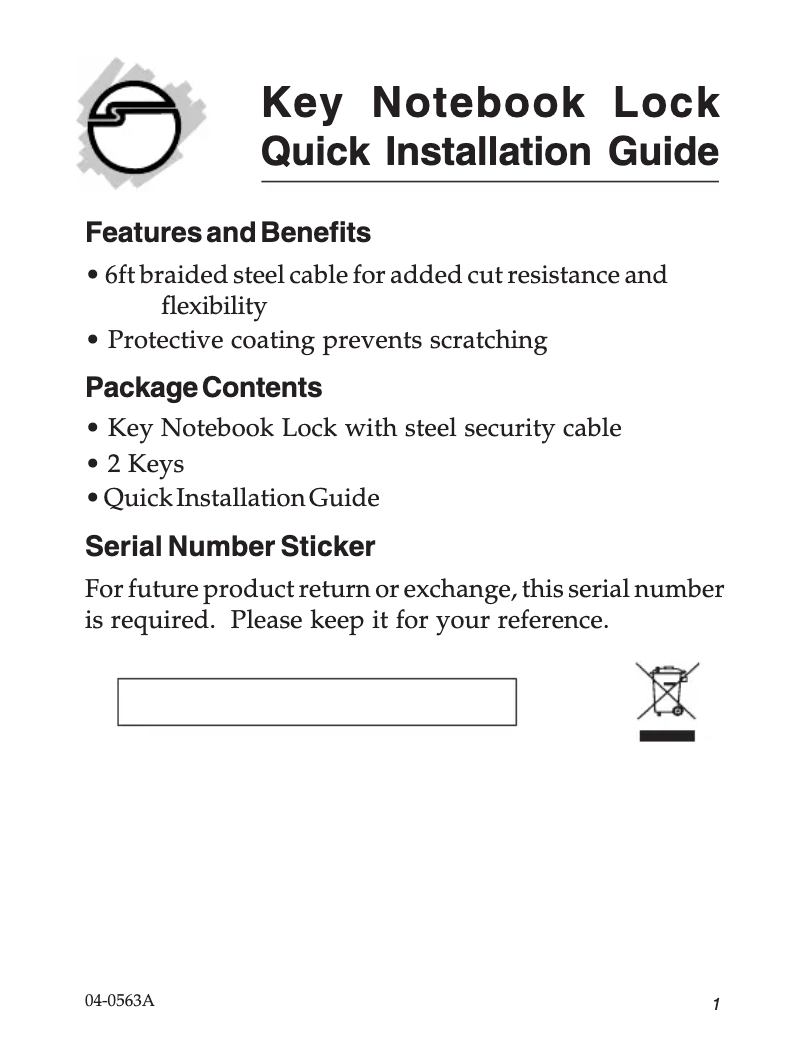 First page image of the manual for AC-LK0112-S1