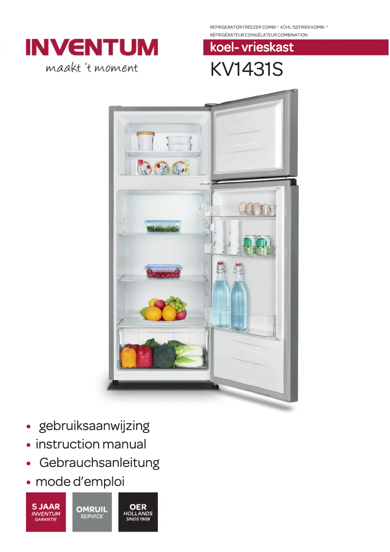 First page image of the manual for KV1431S