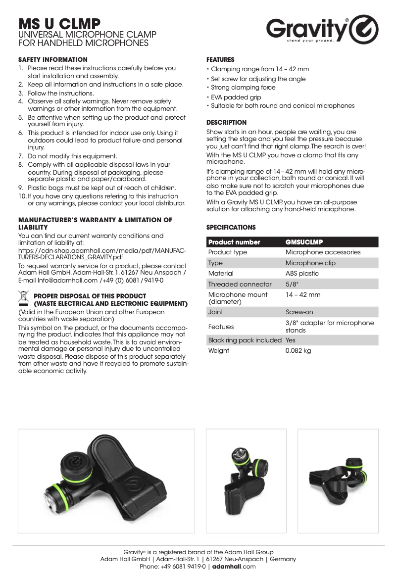First page image of the manual for MS U CLMP