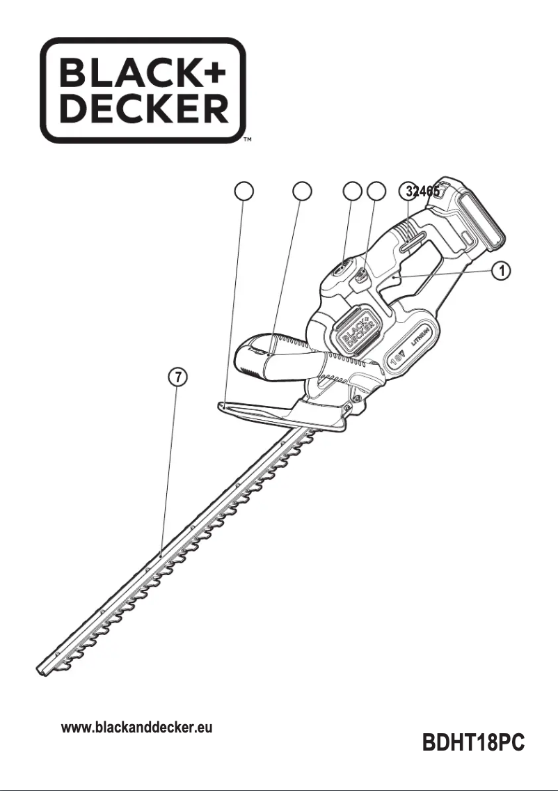 Page 1 of the manual User Manual Black & Decker BDHT18PC