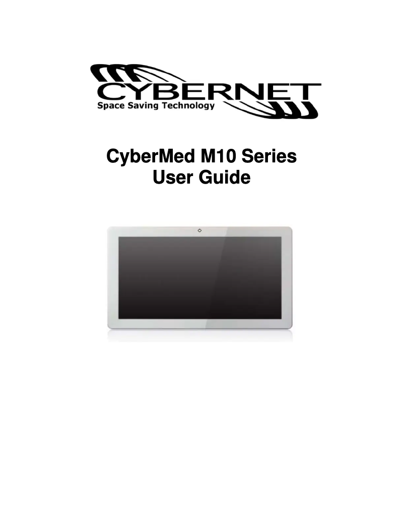 Page 1 of the manual User Manual Cybernet CyberMed M10