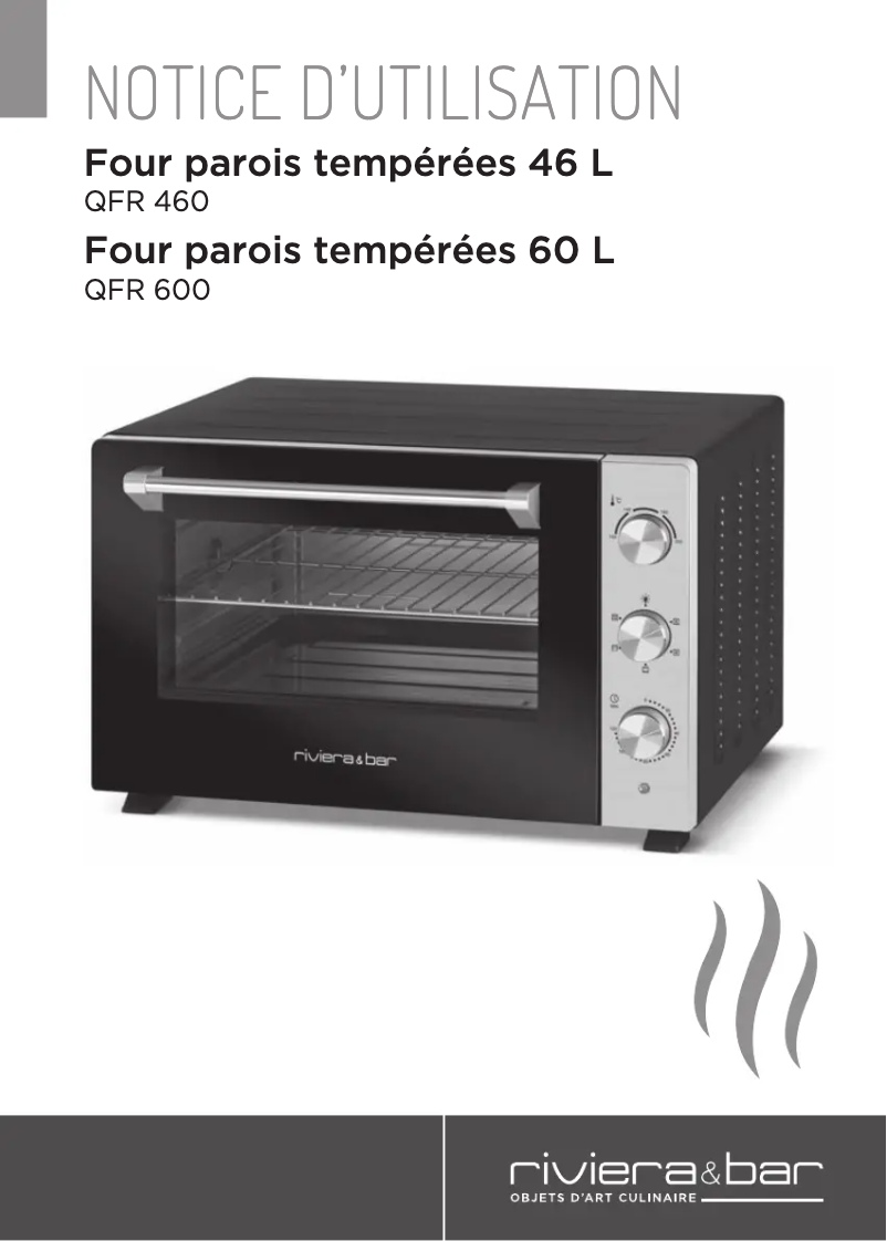 Page 1 of the manual User Manual Riviera & Bar QFR460