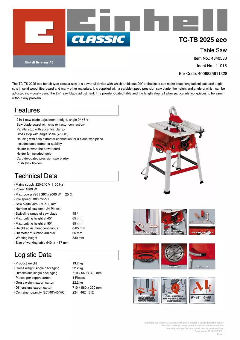 First page image of the manual for TC-TS 2025/2 eco